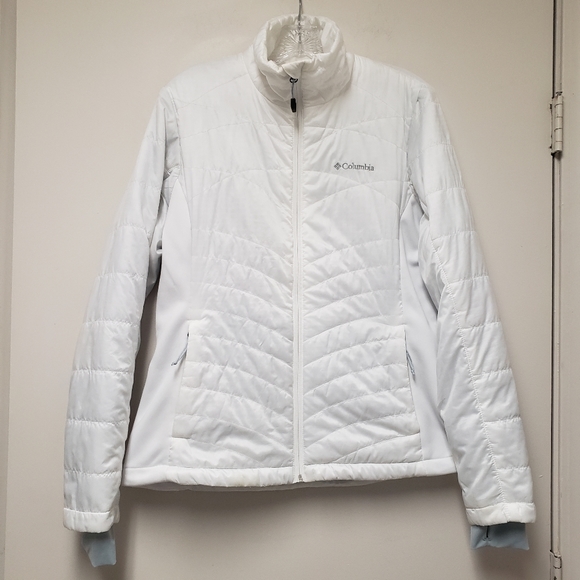 Columbia Omni-Heat Lightweight Puffer Jacket White Women's Size Medium - Picture 1 of 15